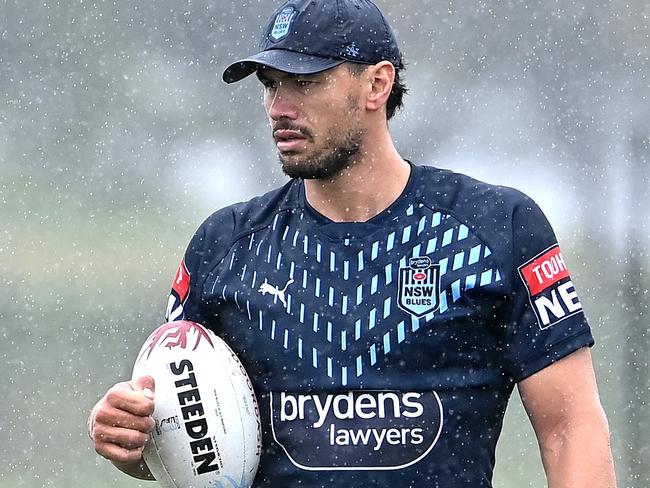 KINGSCLIFF, AUSTRALIA - JULY 06: Jordan McLean is seen during a New South Wales Blues State of Origin training session at Les Burger Fields on July 06, 2022 in Kingscliff, Australia. (Photo by Bradley Kanaris/Getty Images)