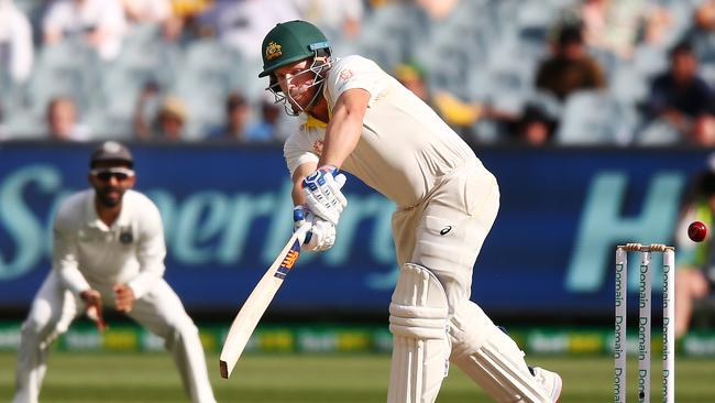 Finch has taken advantage of Warner’s absence to make his first foray into the Test arena. Picture: Getty