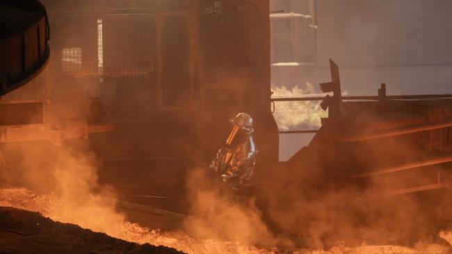 Liberty Bell Bay’s manganese alloy smelter, near George Town in Tasmania. Picture: Pool/ABC
