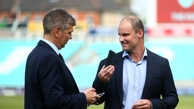 Andrew Strauss (R) has been mentioned as a potential replacement in the top job. Picture: Getty