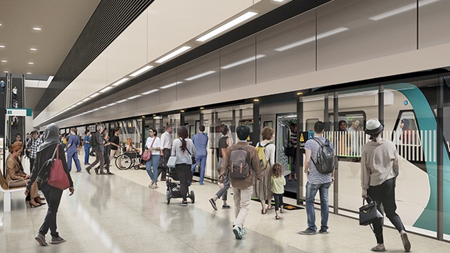 An artist’s impression of the Westmead Metro station. Picture: Sydney Metro