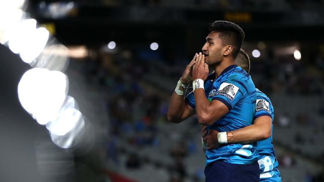 Rieko Ioane blows a kiss after scoring. Picture: Getty