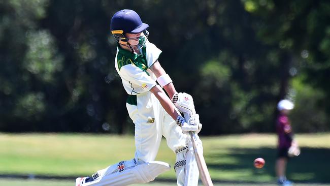 St Patrick's College batsman Matthew Pereira IC First XI cricket between St Patrick's College and St Peters Lutheran College Saturday February 18, 2022. Picture, John Gass