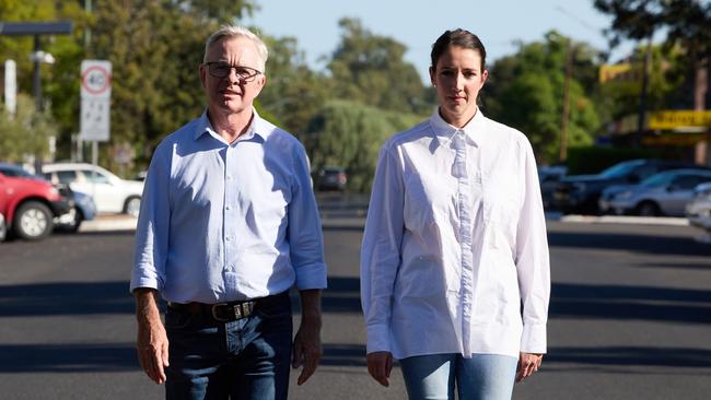 Moree Plains Shire Council mayor Mark Johnson and deputy mayor Susannah Pearse, who provided a “wishlist” to Premier Chris Minns for the northern NSW town. Picture: David Swift