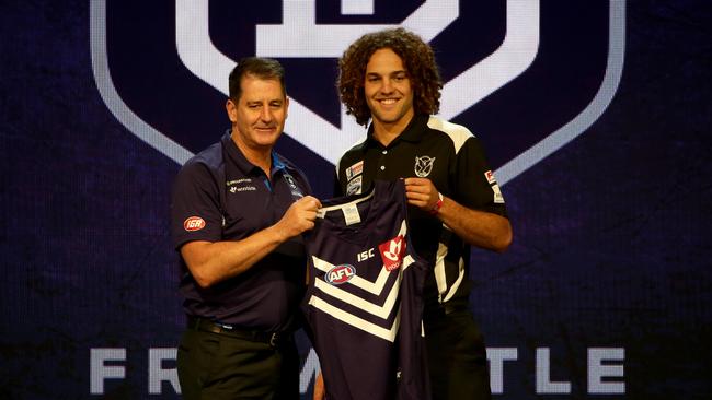 Griffin Logue was drafted by Ross Lyon and the Dockers at pick No. 8 in 2016.