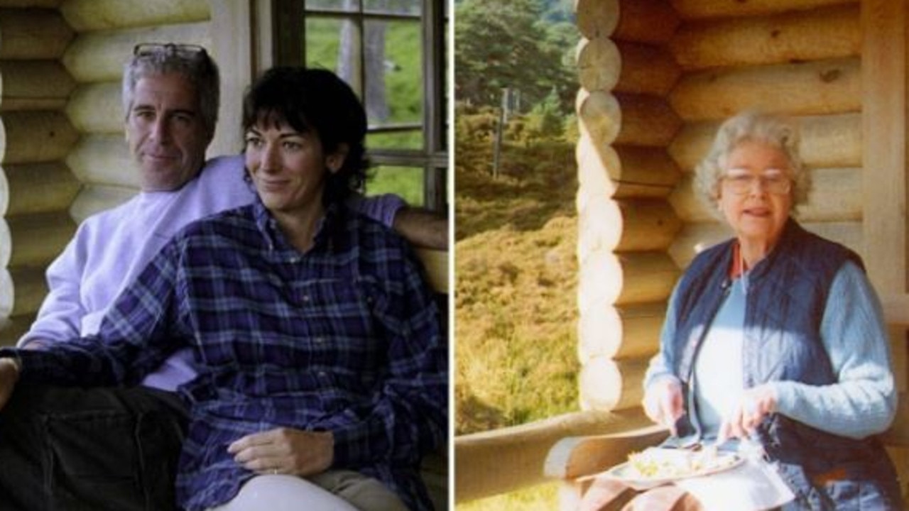 Ghislaine Maxwell and Jeffrey Epstein at the Queen’s Balmoral cabin. The Queen pictured at the same spot. Picture: Southern District Court of New York