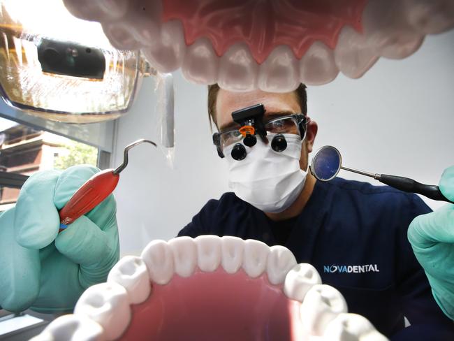 Private health insurance price rises on April 1. Dental Surgeon Dr David Kozor from Nova Dental.    Picture: David Caird