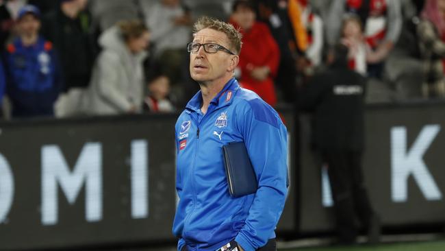 North Melbourne coach David Noble is having a difficult second season at the helm. Getty Images