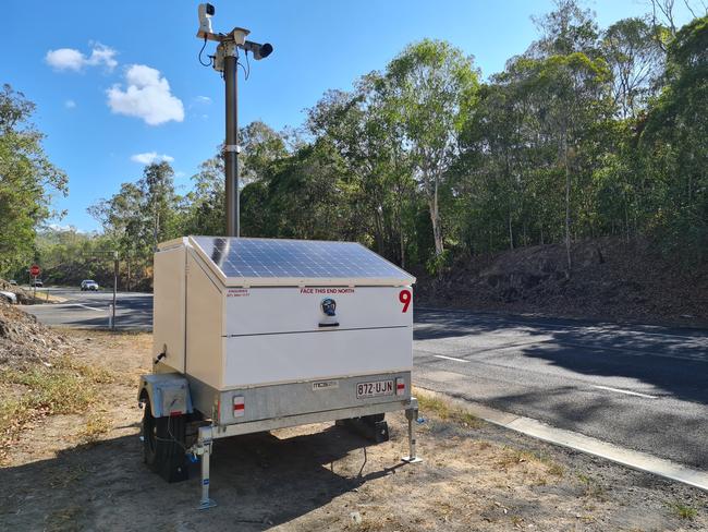 A mobile camera unit beside a far north Queensland highway