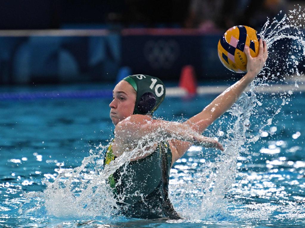 Williams unleashes for one of her four goals against Hungary. Picture: Andreas SOLARO / AFP