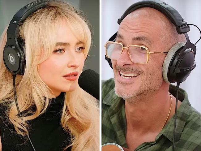 Sabrina Carpenter's interview with Zane Lowe for Apple began rather awkwardly. Picture: YouTube.