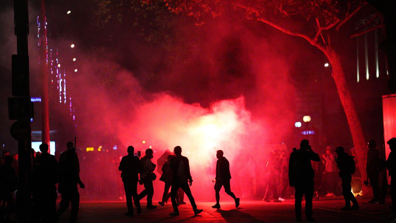 Protests reportedly set off smoke bombs. Picture: Carl Court/Getty