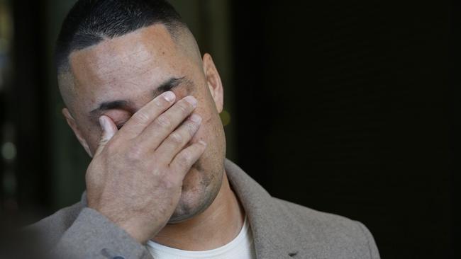 Mr Hayne at times appeared to become emotional as he thanked supporters. Picture: NewsWire/John Appleyard