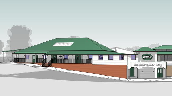 An artist's impression of the new Wallaby hotel in Mudgeeraba.