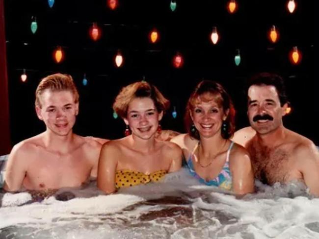 Why not send your friends and family a picture of you all getting wrinkly in a hot tub? Picture: Sun UK