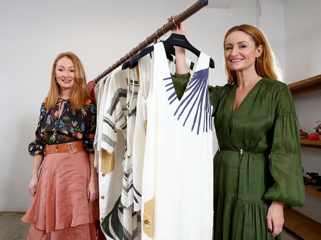 Ginger &amp; Smart designers Alexandra (L) and Genevieve Smart pictured in their Rosebery design studio. Picture: Toby Zerna