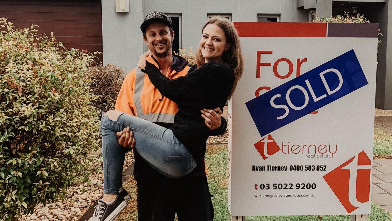 The couple started out in the regions first to get a foothold in the real estate market. Picture: Supplied.