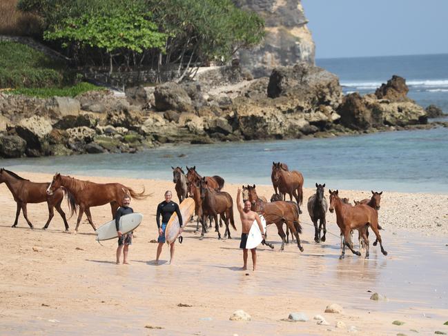 Horses and surfing are two of the attractions at Nihi Sumba, Indonesia.