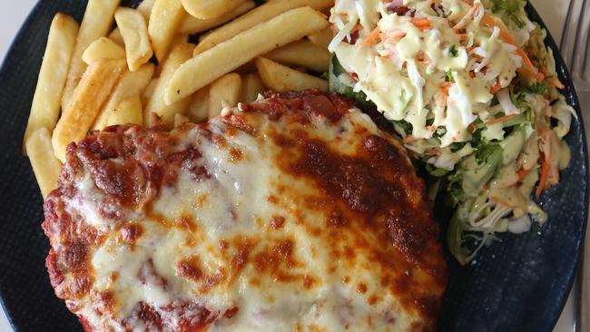 Iconic — Palm Beach’s chicken parmigiana. Picture Glenn Hampson