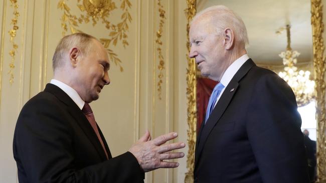 Russian President Vladimir Putin and US President Joe Biden. Picture: Getty Images)