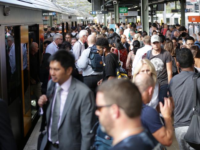 A record 400 million train trips have been accumulated by people in NSW. Picture: Christian Gilles