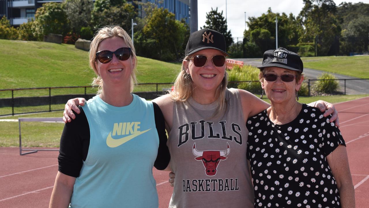 Celeste Ross, Taren Bernat and Catherine Eyre at the Sunshine Coast Relay for Life 2022.