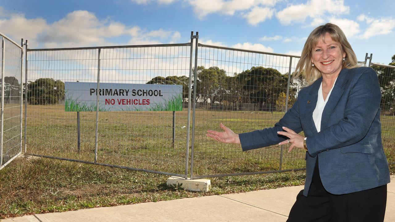 Member for Western Victoria Gayle Tierney at the site of a new school to be built in Charlemont. Picture: Alison Wynd