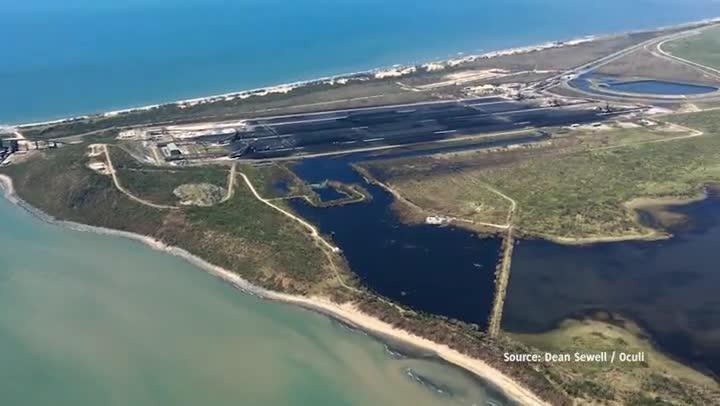 Flooding at Adani's Abbot Point coal terminal (2017)