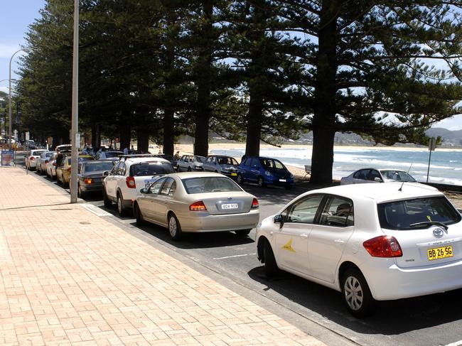 Parking is hard to come by during the peak season at Terrigal.