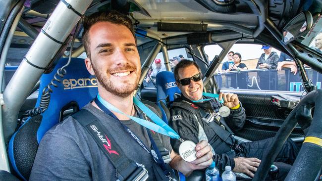 Cairns lawyer Aaron Dunkerton with his co-driver Matt Davidson ready to take on the third edition of TARGA Great Barrier Reef. Pic: Angryman Photography.