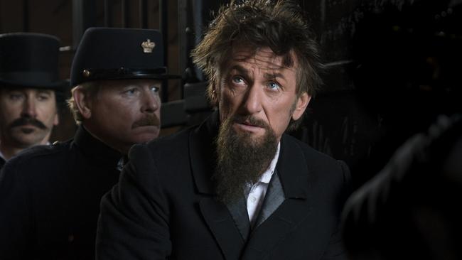 Sean Penn in a scene from the movie The Professor and the Madman.