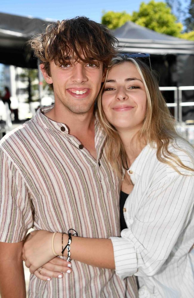 Tom Welling and Bella Videroni at Caloundra Music Festival. Picture: Patrick Woods.