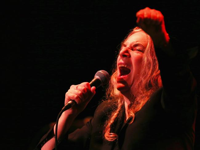 Patti Smith was passionate and inspiring at her opening concert in Sydney on Sunday. Picture: Don Arnold