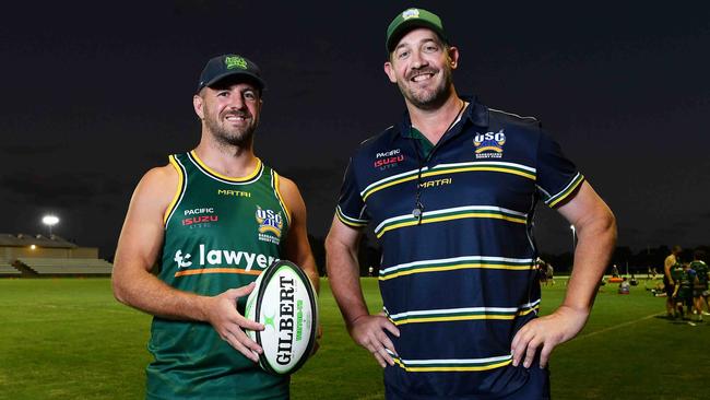 USC Barbadian A-grade captain Luke Kimber and head coach Brad Tronc. Picture: Patrick Woods.