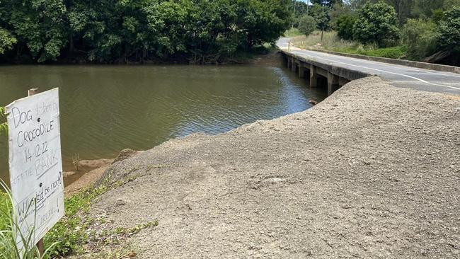 Indie, Alia and Mike Baxter's black labrador, was taken by a crocodile at the Lower Kamerunga Footbridge on Wednesday. Picture: Alia Baxter