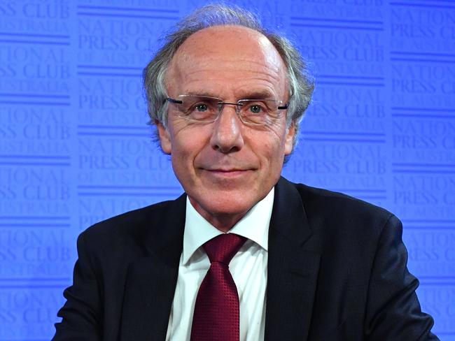 Chief Scientist Dr Alan Finkel speaks at the National Press Club in Canberra, February, Wednesday 12, 2020. (AAP Image/Mick Tsikas) NO ARCHIVING