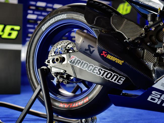 The 2015 Yamaha YZR-M1 MotoGP bike.