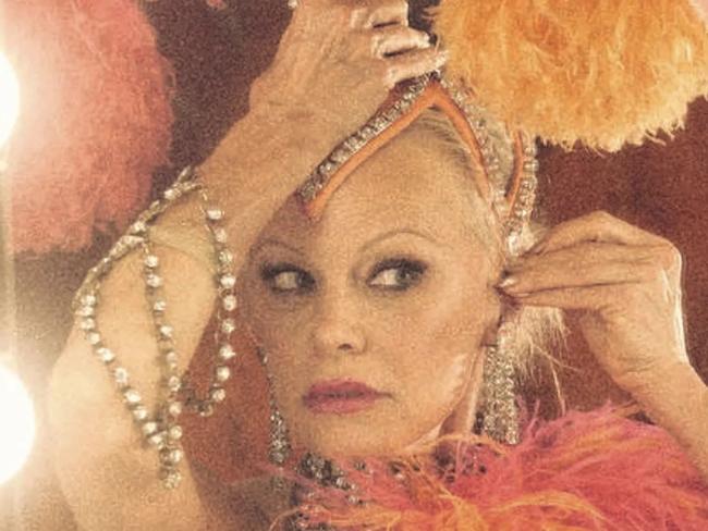 Pamela Anderson in a scene from the movie The Last Showgirl.