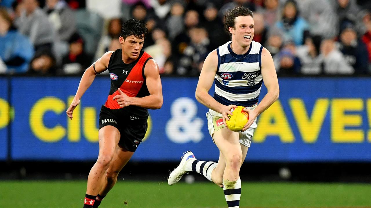 Max Holmes was back off halfback and was thriving. Picture: Josh Chadwick/AFL Photos/via Getty Images