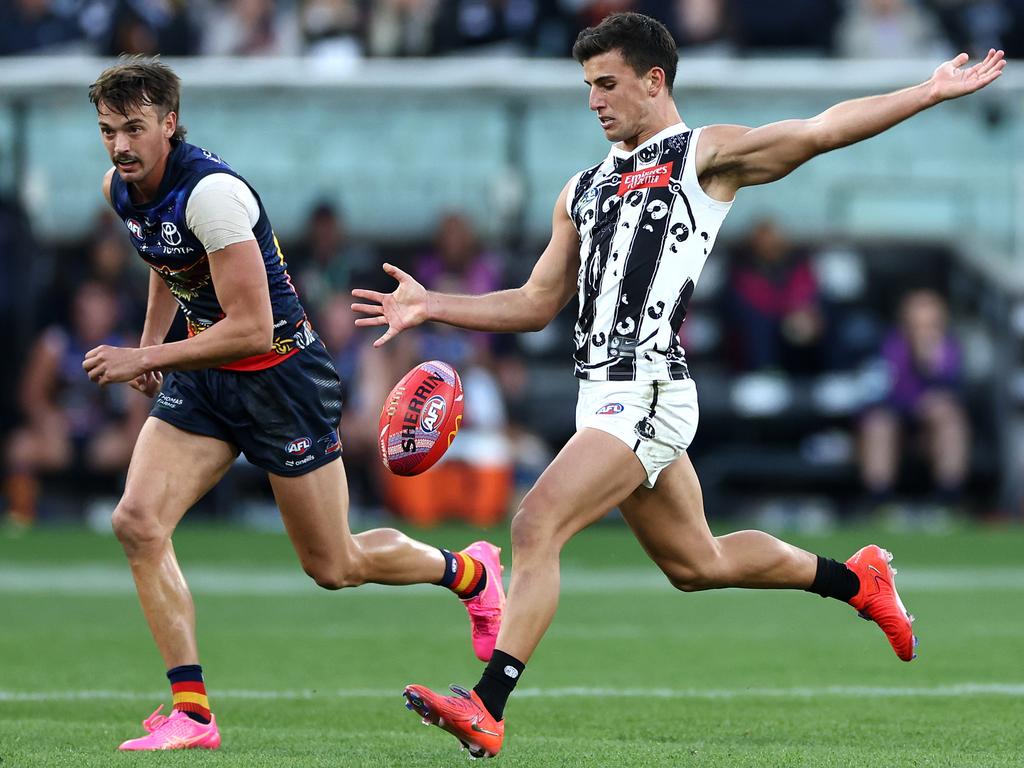 Nick Daicos had 40 disposals against the Crows on Saturday. Picture: Quinn Rooney/Getty Images