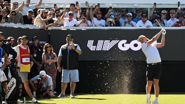 Crowds flocked to watch Cam Smith at last year’s LIV event in Adelaide. Picture: Asanka Ratnayake/Getty Images