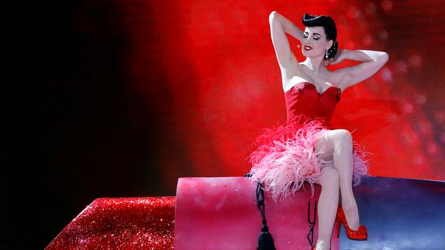 Dita Von Teese’s stage costumes shimmer with their own stories. Picture: Reuters