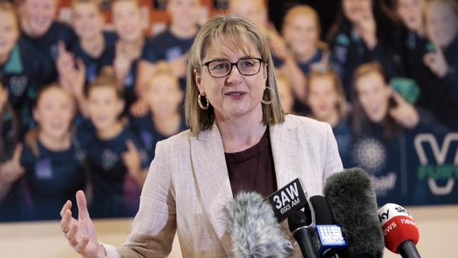 Deputy Premier Jacinta Allan has passed the buck on Covid recommendations. Picture: David Geraghty