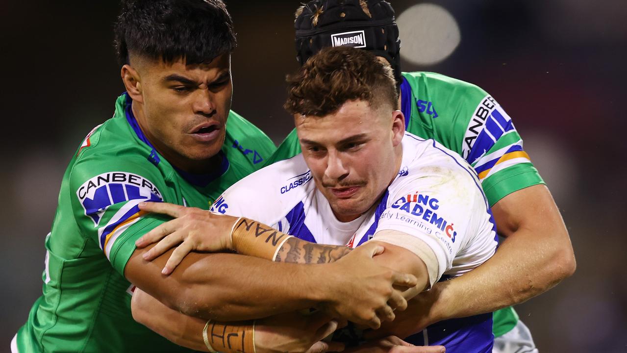 Aaron Schoupp is hoping a win over the Knights could kickstart a winning streak for the Bulldogs. Picture: Mark Nolan/Getty Images