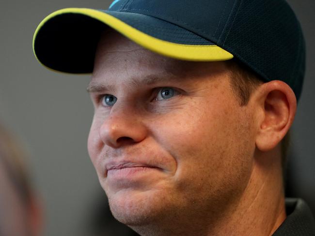 Australian cricketer Steve Smith speaks to the media during a press conference in Perth, Monday, December 9, 2019. (AAP Image/Richard Wainwright) NO ARCHIVING