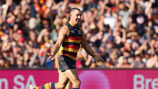 Taylor Walker kicked a bag of five. Picture: Sarah Reed/AFL Photos via Getty Images