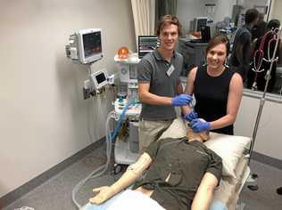 IN TRAINING: Getting ready to become Rural GPs are Brodie Norton and Jackie Holloway. Picture: Tobi Loftus