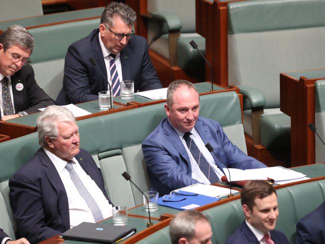 Barnaby Joyce during Question Time yesterday. Picture: Kym Smith