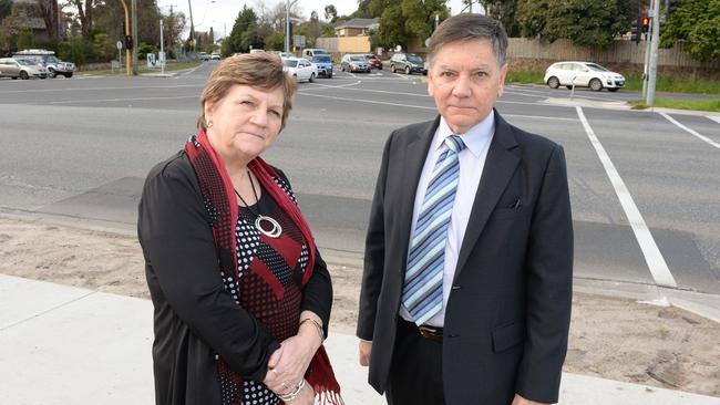Cr Karin Orpen and former Peter Lockwood in 2015. Picture: Lawrence Pinder