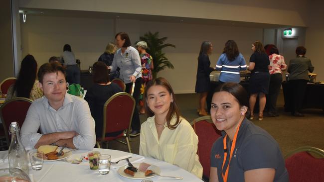 Tom Brunsden, Jessica Ma and Kewa Ryan at Zonta Roma's International Women's Day Breakfast 2023. Picture: Chloe Cufflin.